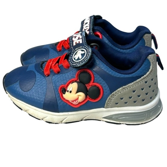 Micky Mouse Sneakers blue and red toddler child size 7 - Picture 1 of 9